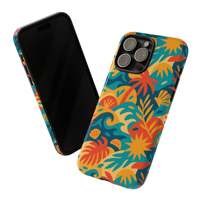 Vibrant Tropical Phone Case for Stylish Protection with 3D Wrap Design – Unisex Fashion Accessory Compatible with iPhone 13, 14, 15 & 16 – All Models Including Pro, Pro Max & Plus