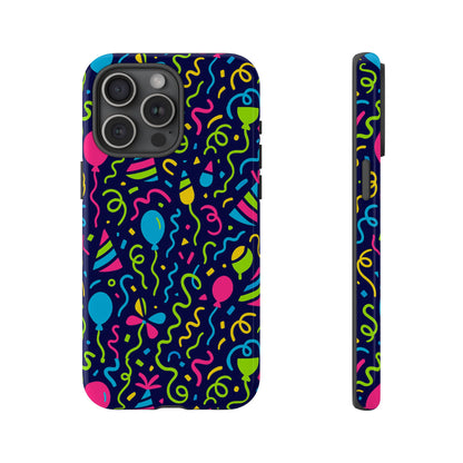Vibrant 3D Wrap Protective Phone Case with Multicolour Party Design for Playful Smartphone Accessories Compatible with iPhone 13, 14, 15 & 16 – all models including Pro, Pro Max & Plus