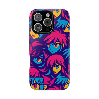 Vibrant 3D Anime Phone Case with Retro Design for Stylish Protection – Unique Accessory for Self-Expression Compatible with iPhone 13, 14, 15 & 16 – all models including Pro, Pro Max & Plus