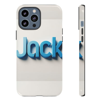 Name Jack Blue Anime Comic Style 3D Wrap Protective Phone Case for Men Women Shock Absorption Durable TPU Cover