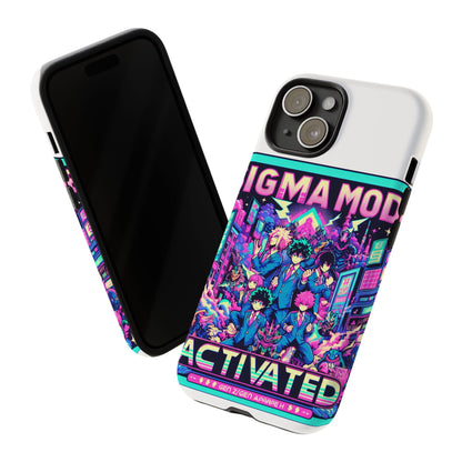 Sigma Mode Activated Vibrant Protective Phone Case for Anime and Comic Lovers, Shock Absorbing TPU Silicone, 3D Wrap Design, UV Protected, Glossy or Matte Finish