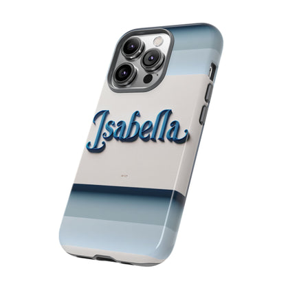 Name Isabella Blue Phone Case with 3D Wrap and Vibrant Anime Inspired Design for Stylish Protection and Personalised Smartphone Accessory