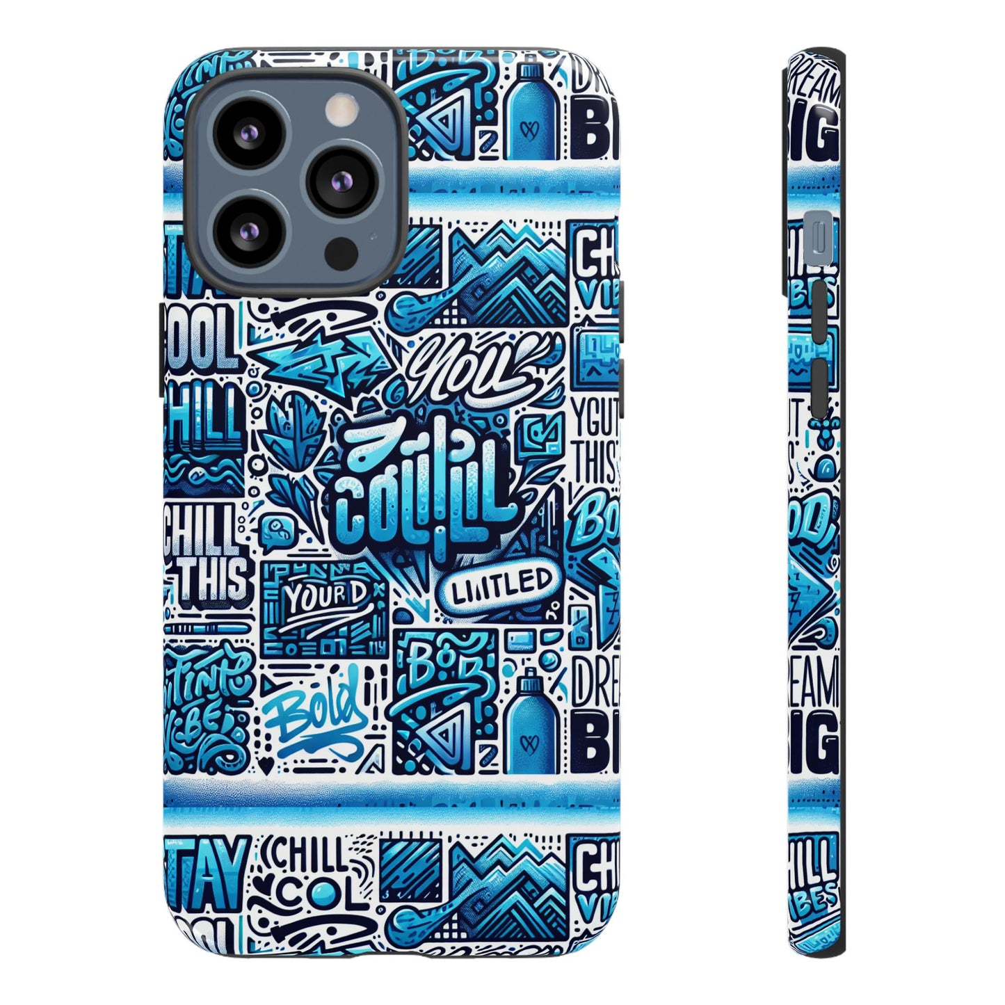 vibrant 3d wrap protective phone case in blue alphabet design for stylish protection and creative expression compatible with iphone 13, 14, 15 & 16 – all models including pro, pro max & plus
