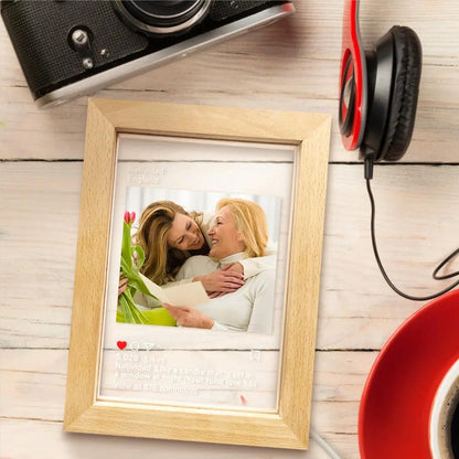 Personalized Instagram Led Night Lamp Picture Frame Night Light for Home Decor and Gifts, Acrylic and Wood Design with Warm LED Lighting