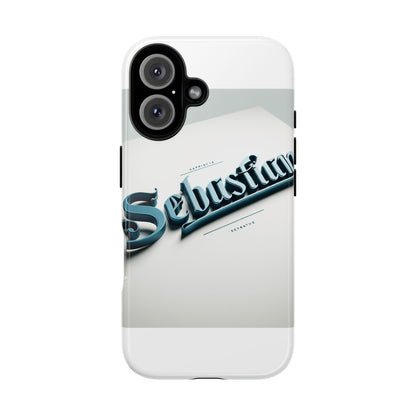 Vibrant 3D Wrap Protective Phone Case in Retro Blue Typography Stylish Accessory for Self-Expression Compatible with iPhone 13, 14, 15 & 16 – all models including Pro, Pro Max & Plus