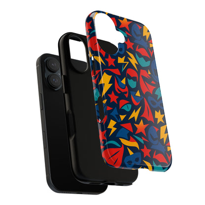 Vibrant Superhero Protective Phone Case with 3D Wrap Design – Stylish Unisex Protection for Smartphones Compatible with iPhone 13, 14, 15 & 16 – All Models Including Pro, Pro Max & Plus