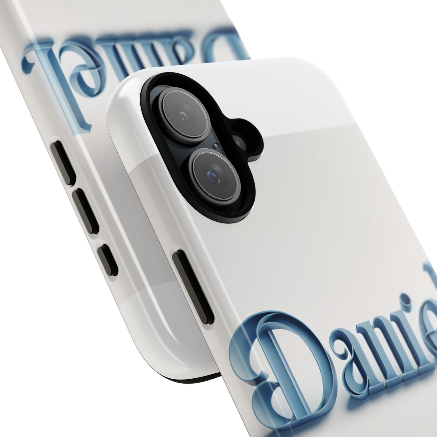 vibrant 3d wrap protective phone case in blue lettering stylish design for unique accessory lovers compatible with iphone 13, 14, 15 & 16 – all models including pro, pro max & plus