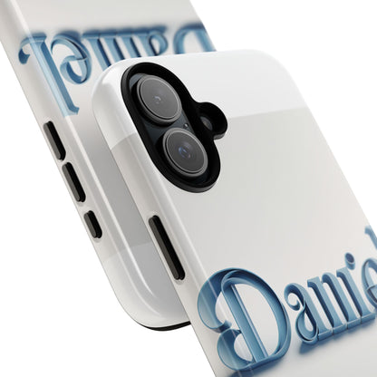 Vibrant 3D Wrap Protective Phone Case in Blue Lettering Stylish Design for Unique Accessory Lovers Compatible with iPhone 13, 14, 15 & 16 – all models including Pro, Pro Max & Plus