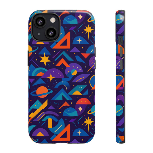 Vibrant Geometric 3D Wrap Protective Phone Case for Unique Accessories Lovers Compatible with iPhone 13, 14, 15 & 16 – all models including Pro, Pro Max & Plus