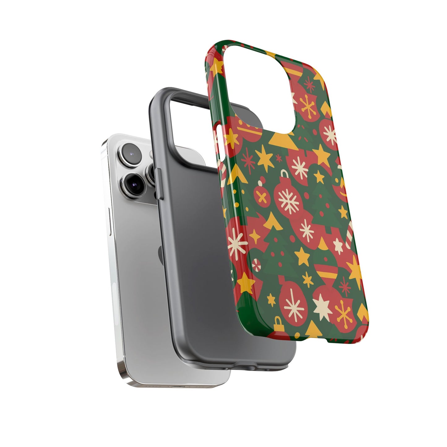 vibrant christmas phone case with festive 3d wrap design – colourful holiday protective cover compatible with iphone 13, 14, 15 & 16 – all models including pro, pro max & plus