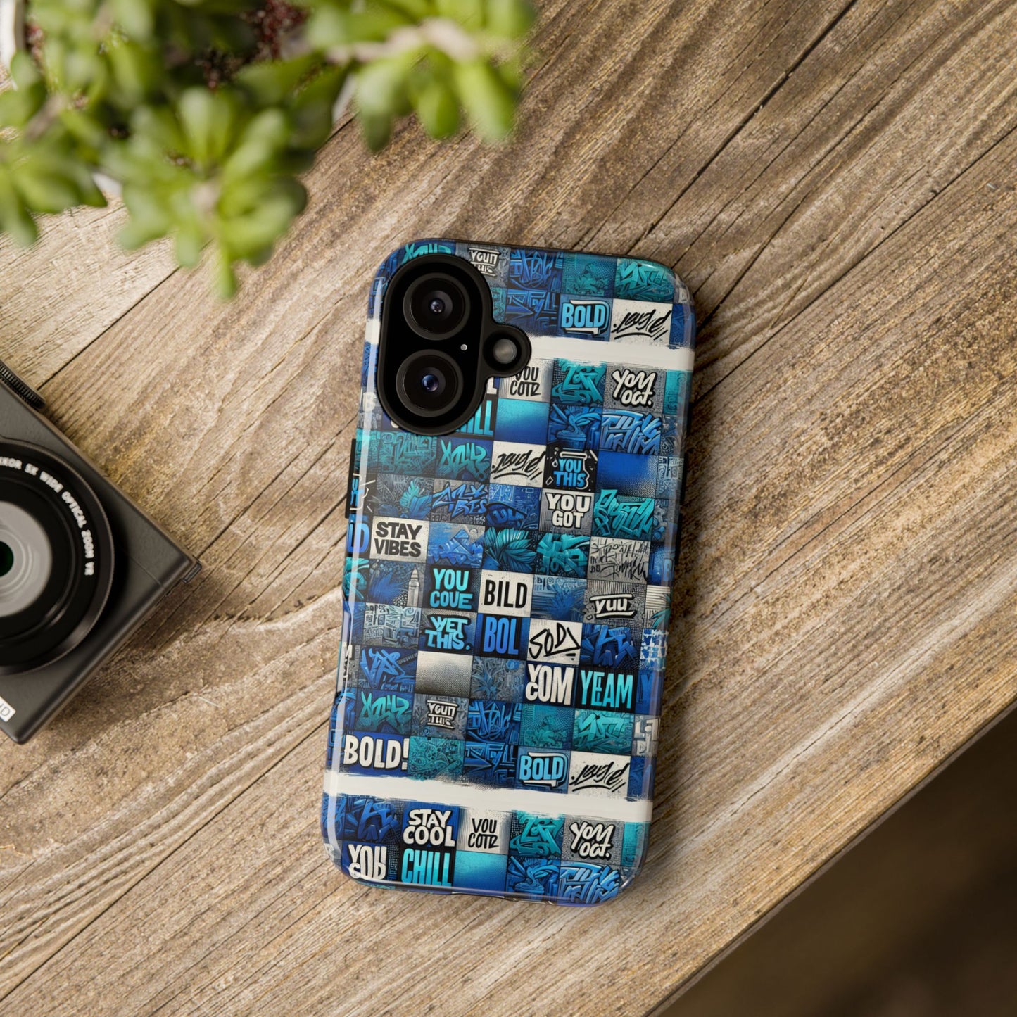 vibrant 3d graphic protective phone case with blue design – playful accessory for stylish protection compatible with iphone 13, 14, 15 & 16 – all models including pro, pro max & plus