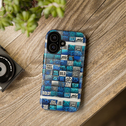 Vibrant 3D Graphic Protective Phone Case with Blue Design – Playful Accessory for Stylish Protection Compatible with iPhone 13, 14, 15 & 16 – all models including Pro, Pro Max & Plus