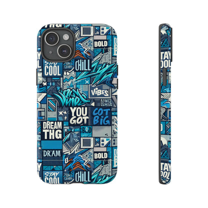 Vibrant 3D Wrap Protective Phone Case in Blue with Playful Graphic Design for Stylish Protection – Compatible with iPhone 13, 14, 15 & 16 – All Models Including Pro, Pro Max & Plus