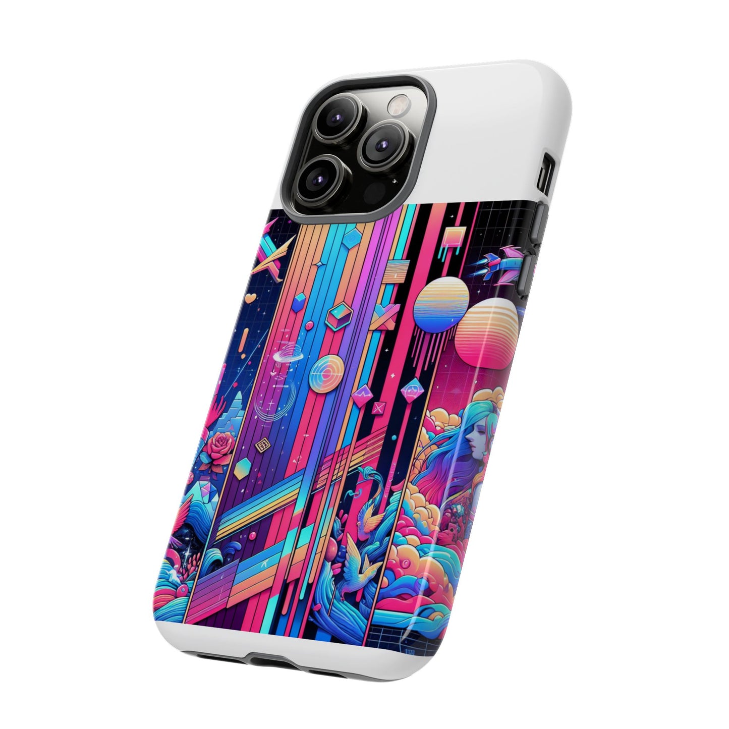 sigma d and scripted protective phone case for smartphones - vibrant 3d wrap design, durable shock absorption, uv protected, ideal gift for anime and comic fans