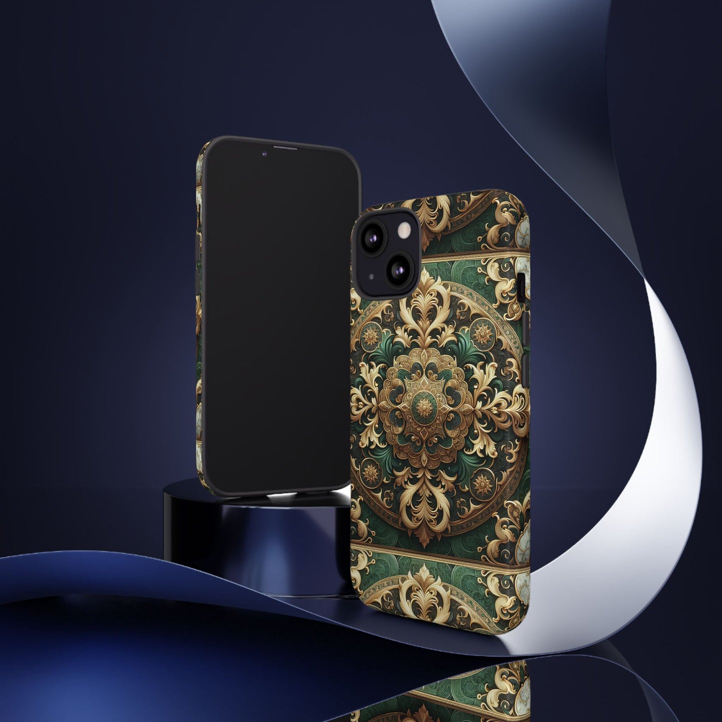 pattern image 2 vibrant comic style phone case for men and women with ornate baroque design compatible with iphone 13, 14, 15 & 16 – all models including pro, pro max & plus