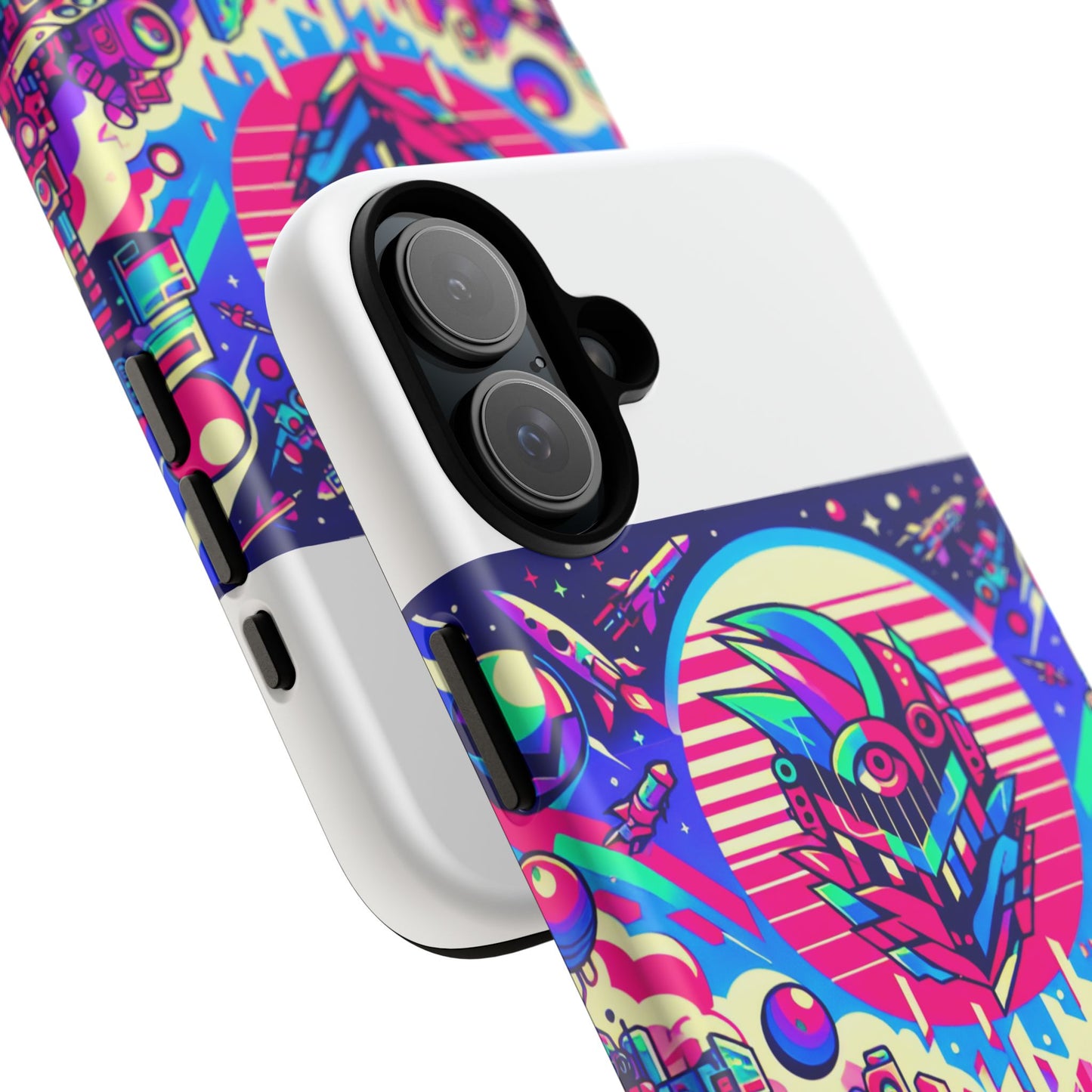 skibidi rizzler protective phone case with 3d wrap design, shock absorbing tpu silicone, uv protected, ideal gift for anime and comic culture fans