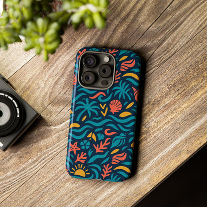 Vibrant Tropical Pattern Phone Case with 3D Design for Stylish Protection Compatible with iPhone 13, 14, 15 & 16 – all models including Pro, Pro Max & Plus