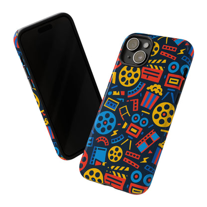 Vibrant 3D Film Reel Protective Phone Case for Unique Style and Robust Protection Compatible with iPhone 13, 14, 15 & 16 – all models including Pro, Pro Max & Plus