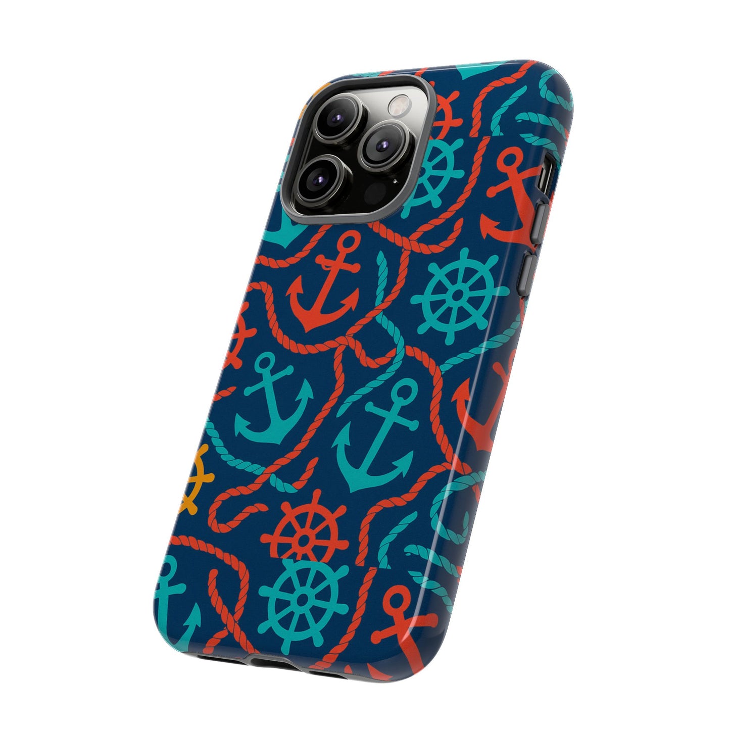 nautical multicolour 3d wrap protective phone case for unique style and robust protection compatible with iphone 13, 14, 15 & 16 – all models including pro, pro max & plus