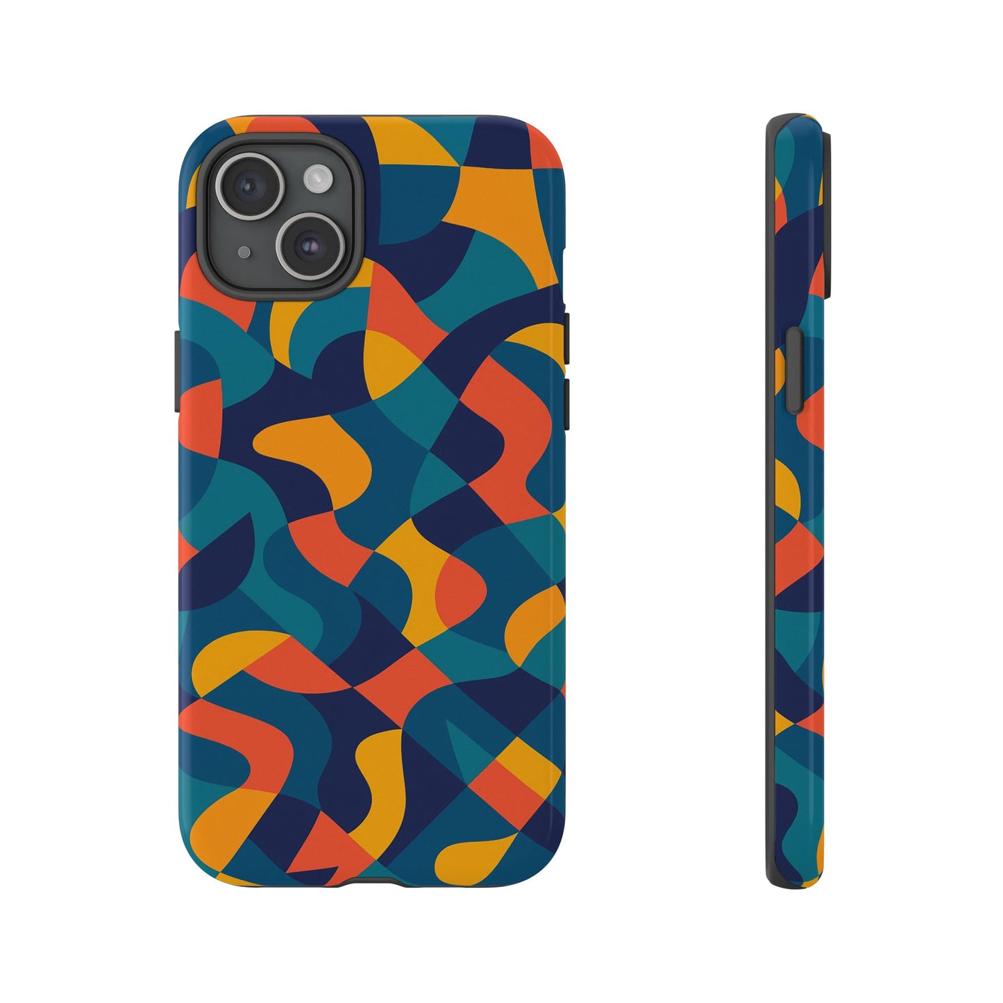 vibrant multicolour abstract phone case for stylish protection compatible with iphone 13, 14, 15 & 16 – all models including pro, pro max & plus