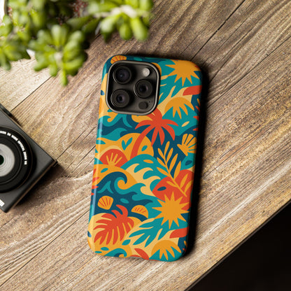 Vibrant Tropical Phone Case for Stylish Protection with 3D Wrap Design – Unisex Fashion Accessory Compatible with iPhone 13, 14, 15 & 16 – All Models Including Pro, Pro Max & Plus