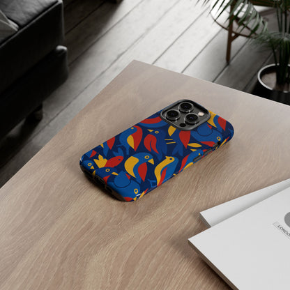 Vibrant 3D Wrap Protective Phone Case with Colourful Bird Design Stylish Accessory for Men and Women Compatible with iPhone 13, 14, 15 & 16 – all models including Pro, Pro Max & Plus