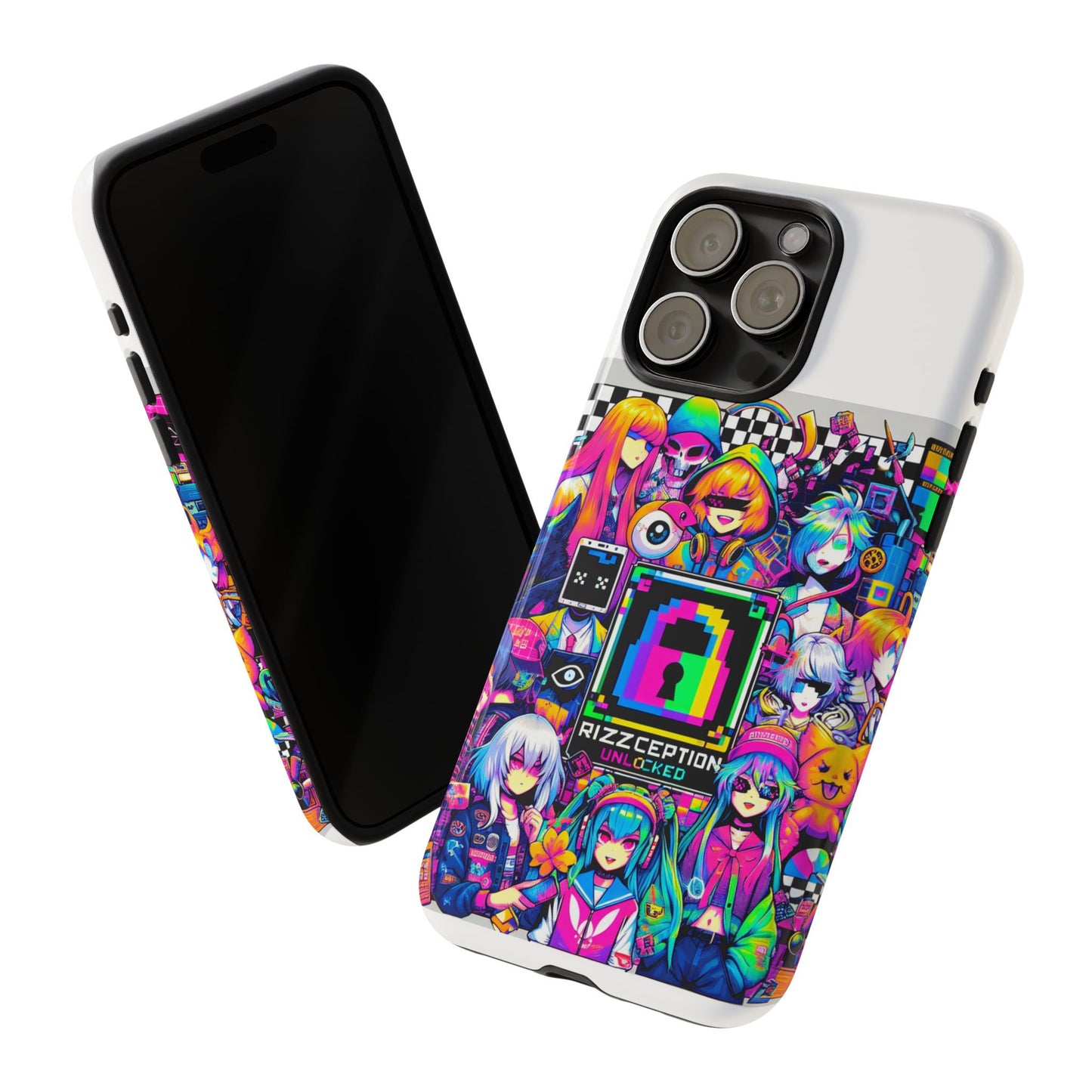 rizzception unlocked 3d wrap protective phone case for anime lovers