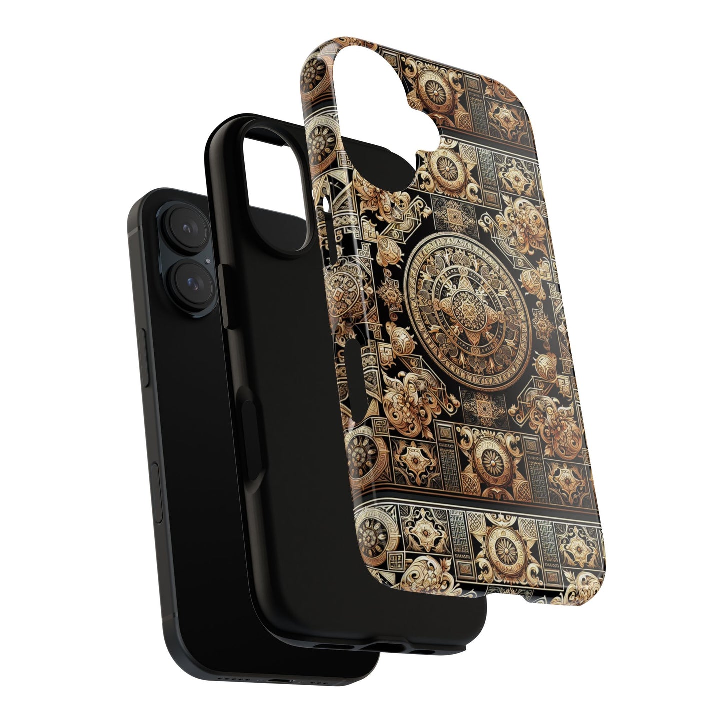 pattern image 8 vibrant shockproof phone case for anime and comic fans with ornate baroque design compatible with iphone 13, 14, 15 & 16 – all models including pro, pro max & plus