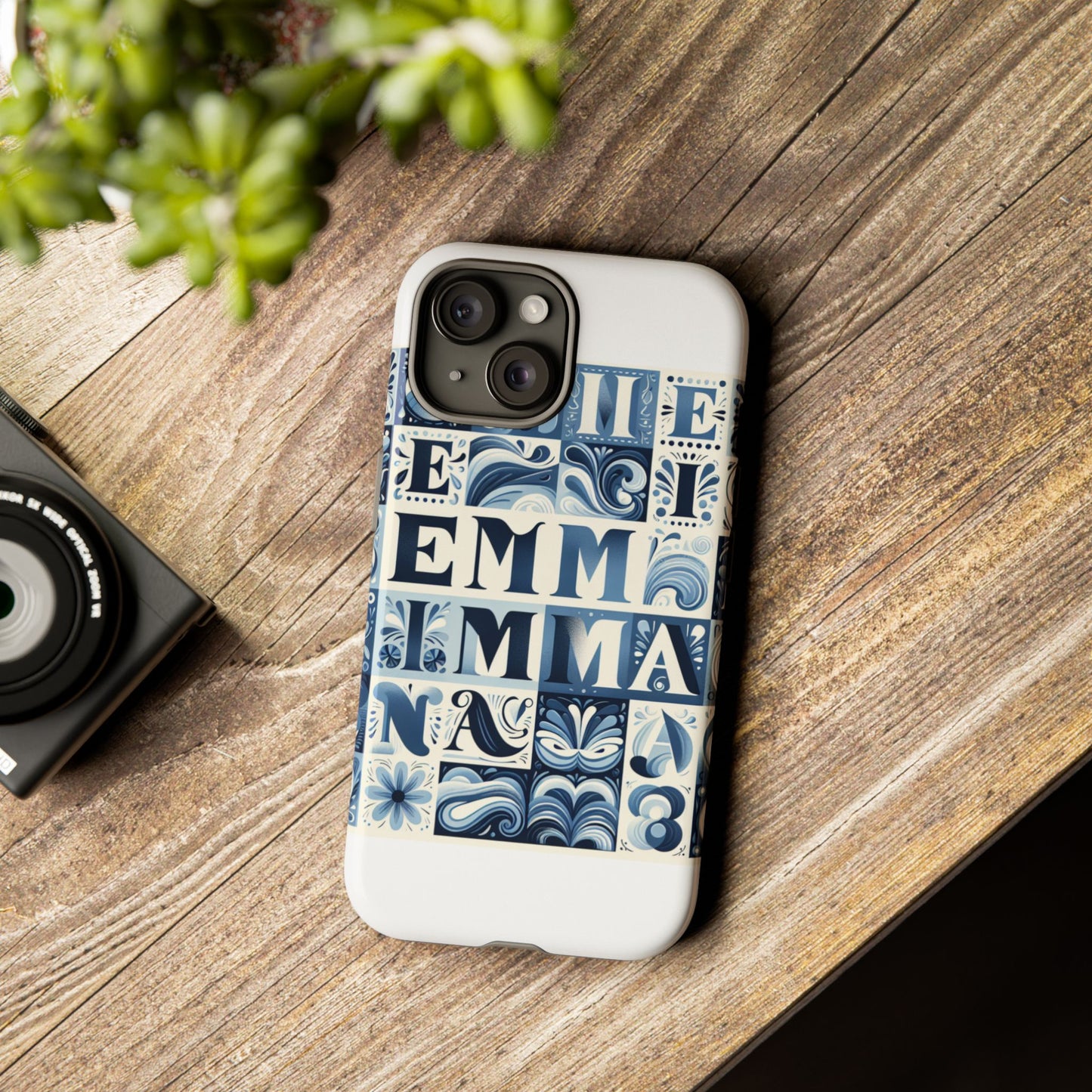 vibrant 3d alphabet design protective phone case in blue for stylish smartphone accessories compatible with iphone 13, 14, 15 & 16 – all models including pro, pro max & plus
