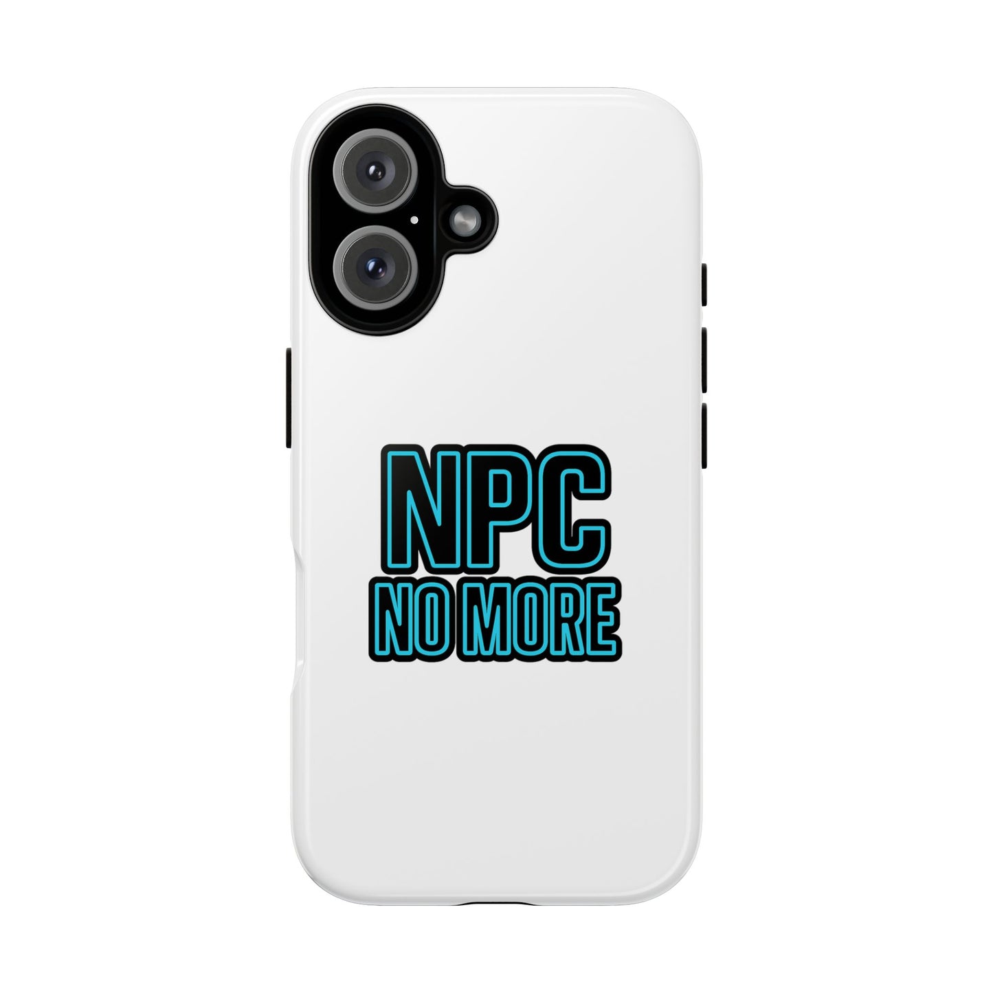 tough cases - npc no more phone case for gamers & meme lovers - stylish protective cover for trendsetters, shock-absorbing design, ideal gift for tech enthusiasts