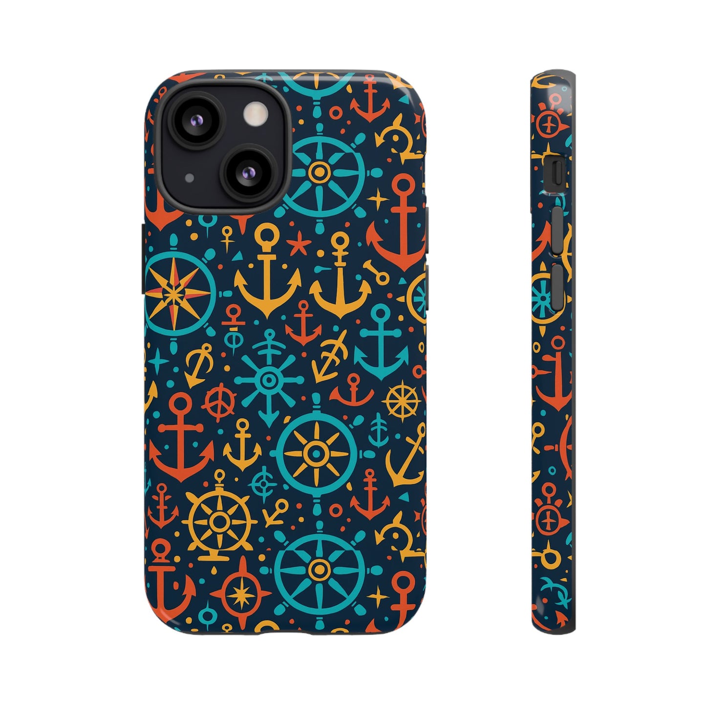 vibrant nautical pattern phone case for stylish protection – bold accessory for iphone 13, 14, 15 & 16 – all models including pro, pro max & plus