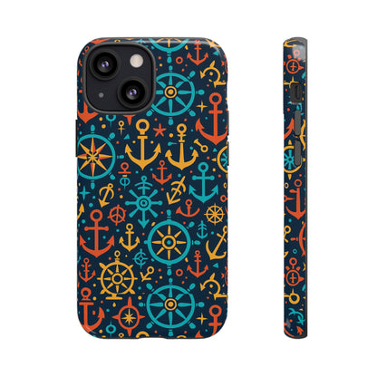 Vibrant Nautical Pattern Phone Case for Stylish Protection – Bold Accessory for iPhone 13, 14, 15 & 16 – All Models Including Pro, Pro Max & Plus