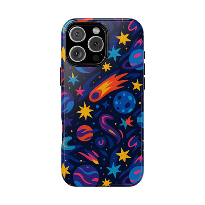 Vibrant 3D Space Design Protective Phone Case for Stylish Protection and Self-Expression Compatible with iPhone 13, 14, 15 & 16 – all models including Pro, Pro Max & Plus