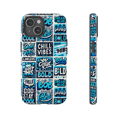 Blue Pattern Image 8 Vibrant 3D Wrap Phone Case for Men Women Shock Absorbing Durable Silicone Cover with UV Protection