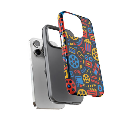 Vibrant 3D Film Reel Protective Phone Case for Unique Style and Robust Protection Compatible with iPhone 13, 14, 15 & 16 – all models including Pro, Pro Max & Plus