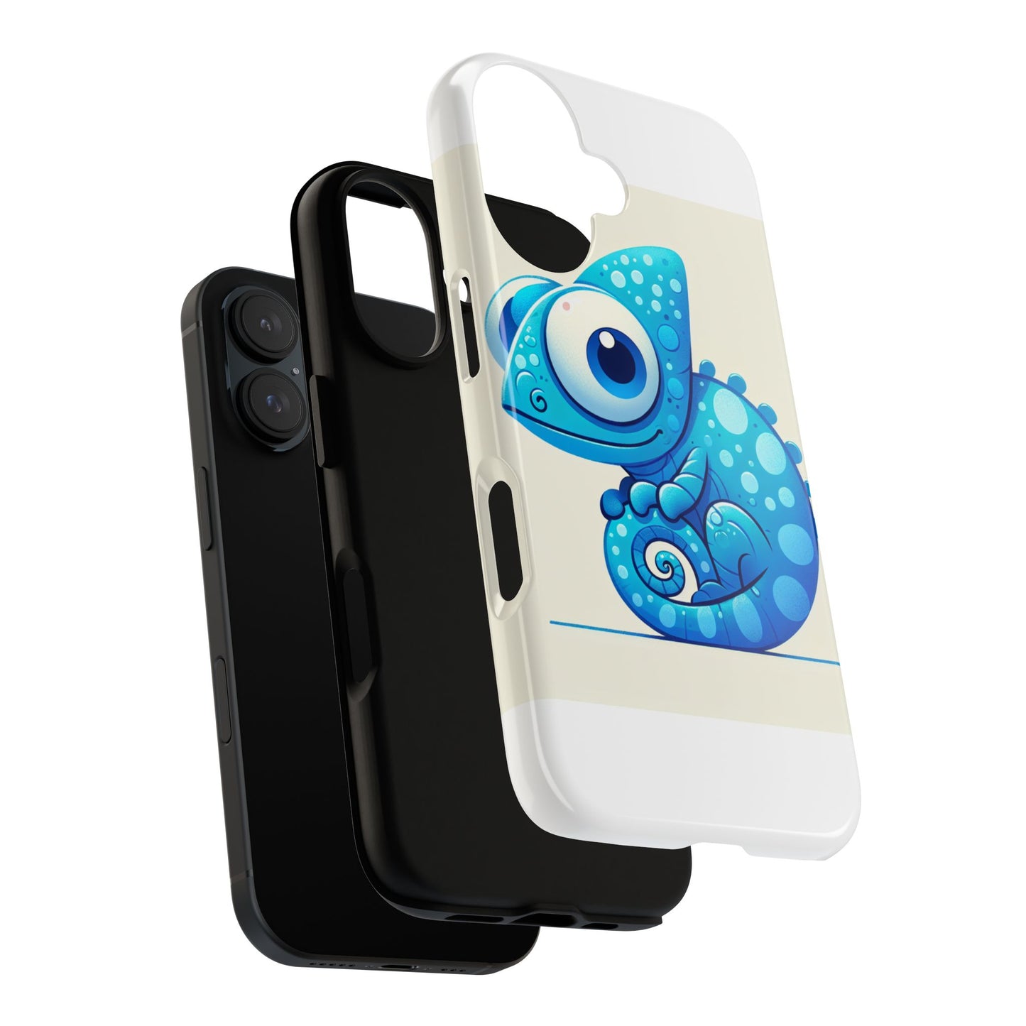 vibrant 3d cartoon chameleon phone case for adults and teens stylish protection compatible with iphone 13, 14, 15 & 16 – all models including pro, pro max & plus