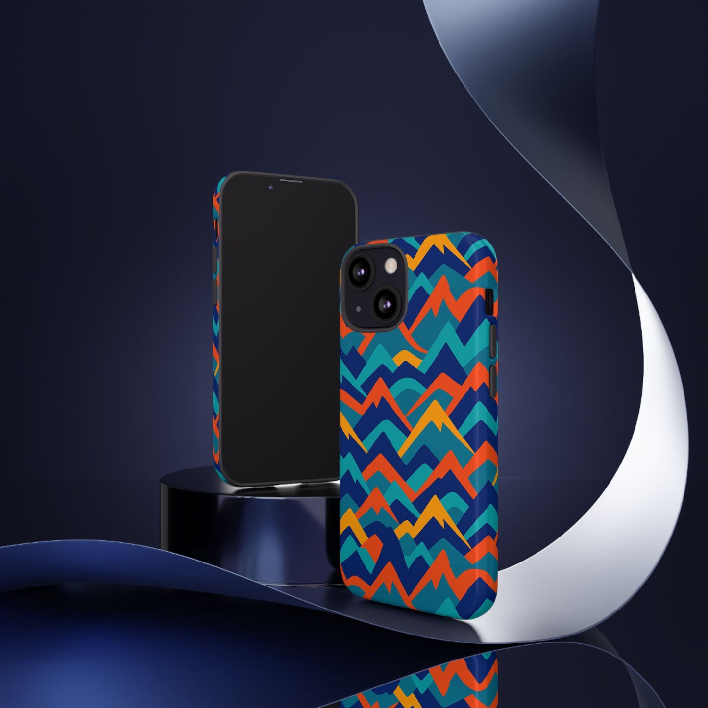 vibrant 3d mountain design protective phone case – stylish and durable cover compatible with iphone 13, 14, 15 & 16 – all models including pro, pro max & plus