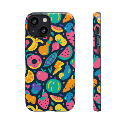 Vibrant 3D Fruit Pattern Protective Phone Case Colourful Accessory for Stylish Individuals Compatible with iPhone 13, 14, 15 & 16 – all models including Pro, Pro Max & Plus