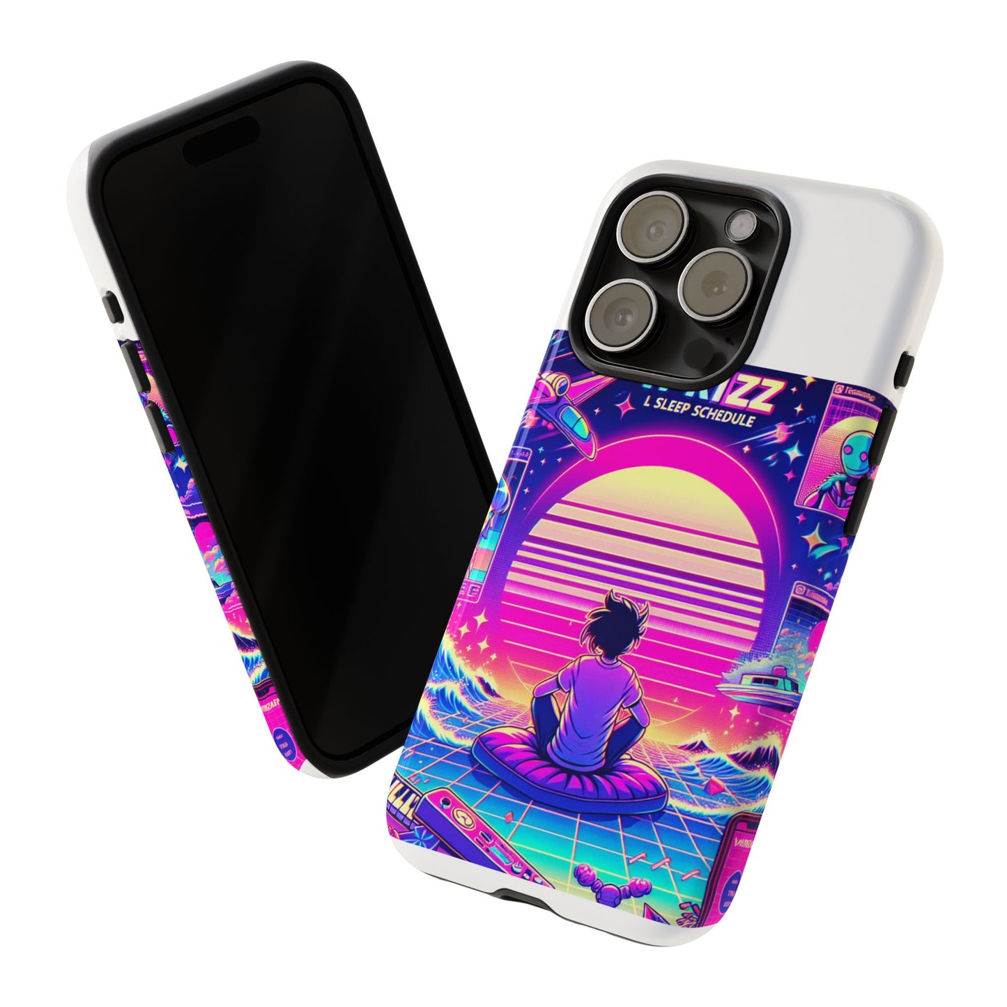 w rizz l sleep schedule protective phone case for anime lovers