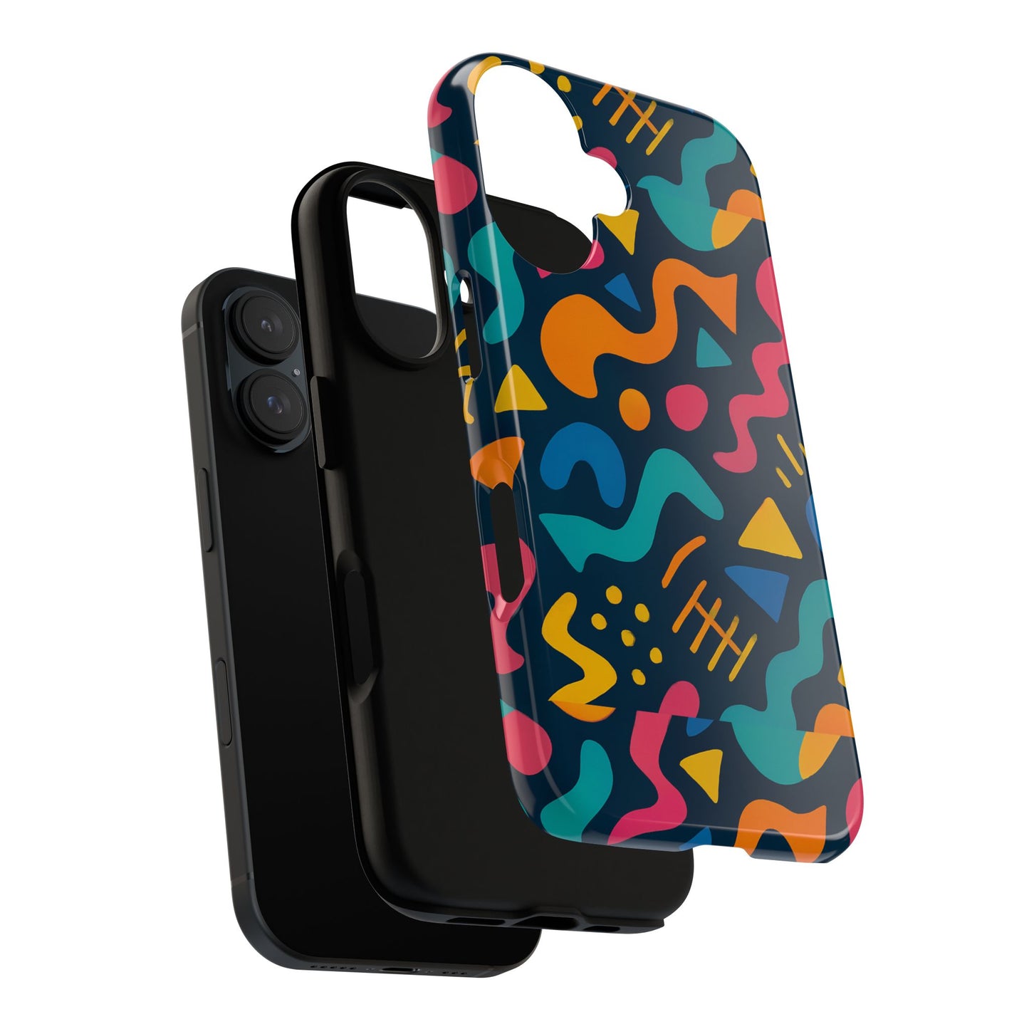 vibrant abstract protective phone case with bold 3d design for unique expression and stylish protection compatible with iphone 13, 14, 15 & 16 – all models including pro, pro max & plus
