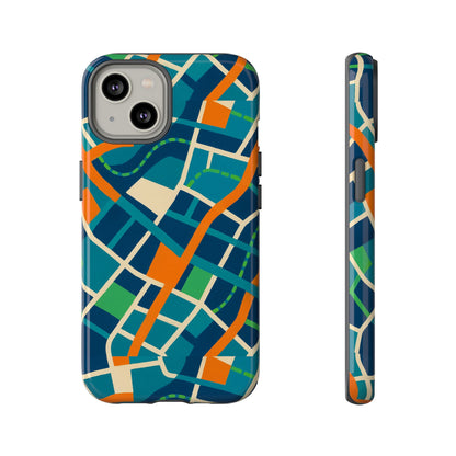 Multicolour Abstract Geometric Phone Case for Stylish Protection Compatible with iPhone 13, 14, 15 & 16 – All Models Including Pro, Pro Max & Plus