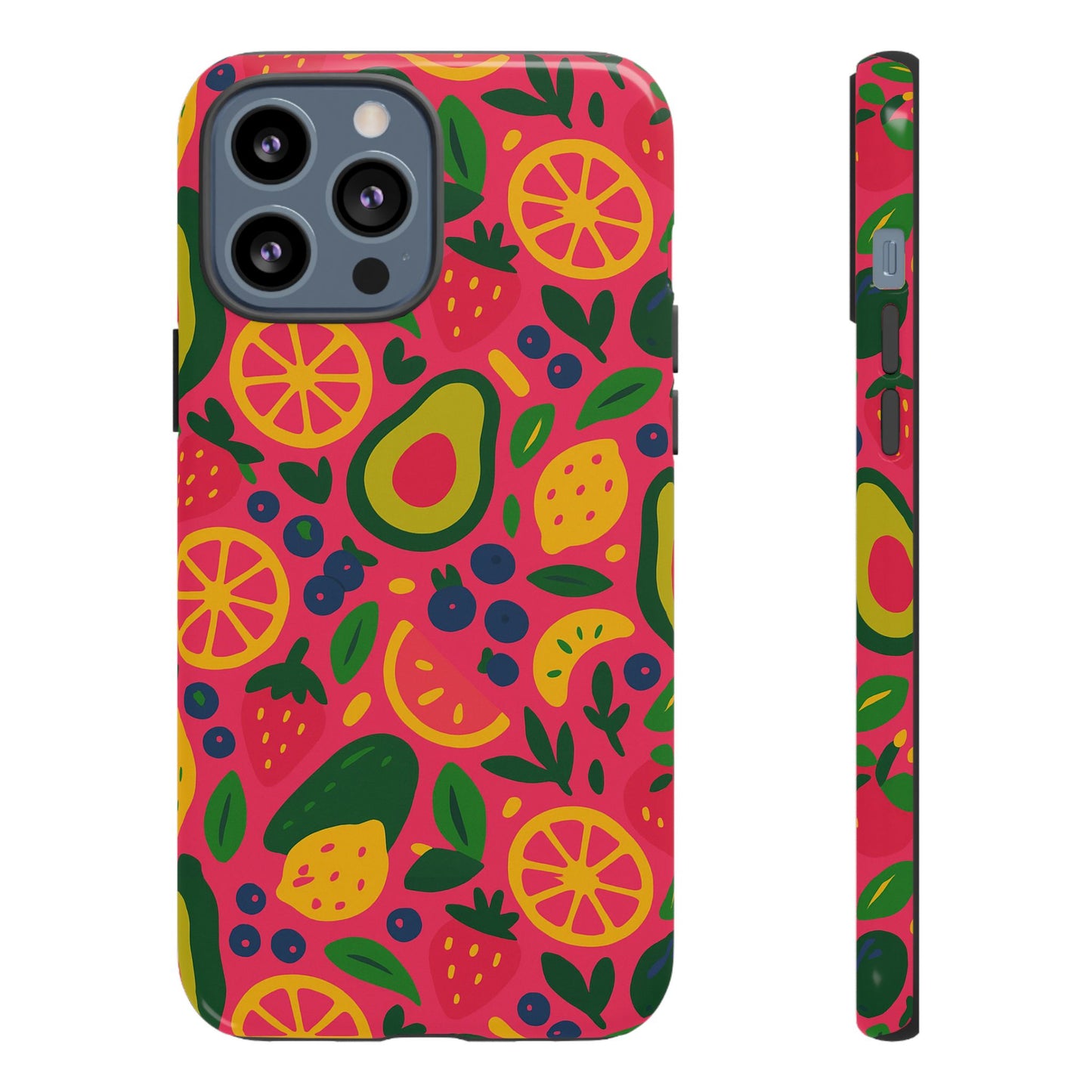 vibrant 3d fruit pattern protective phone case - playful accessory for individuality and stylish protection compatible with iphone 13, 14, 15 & 16 – all models including pro, pro max & plus