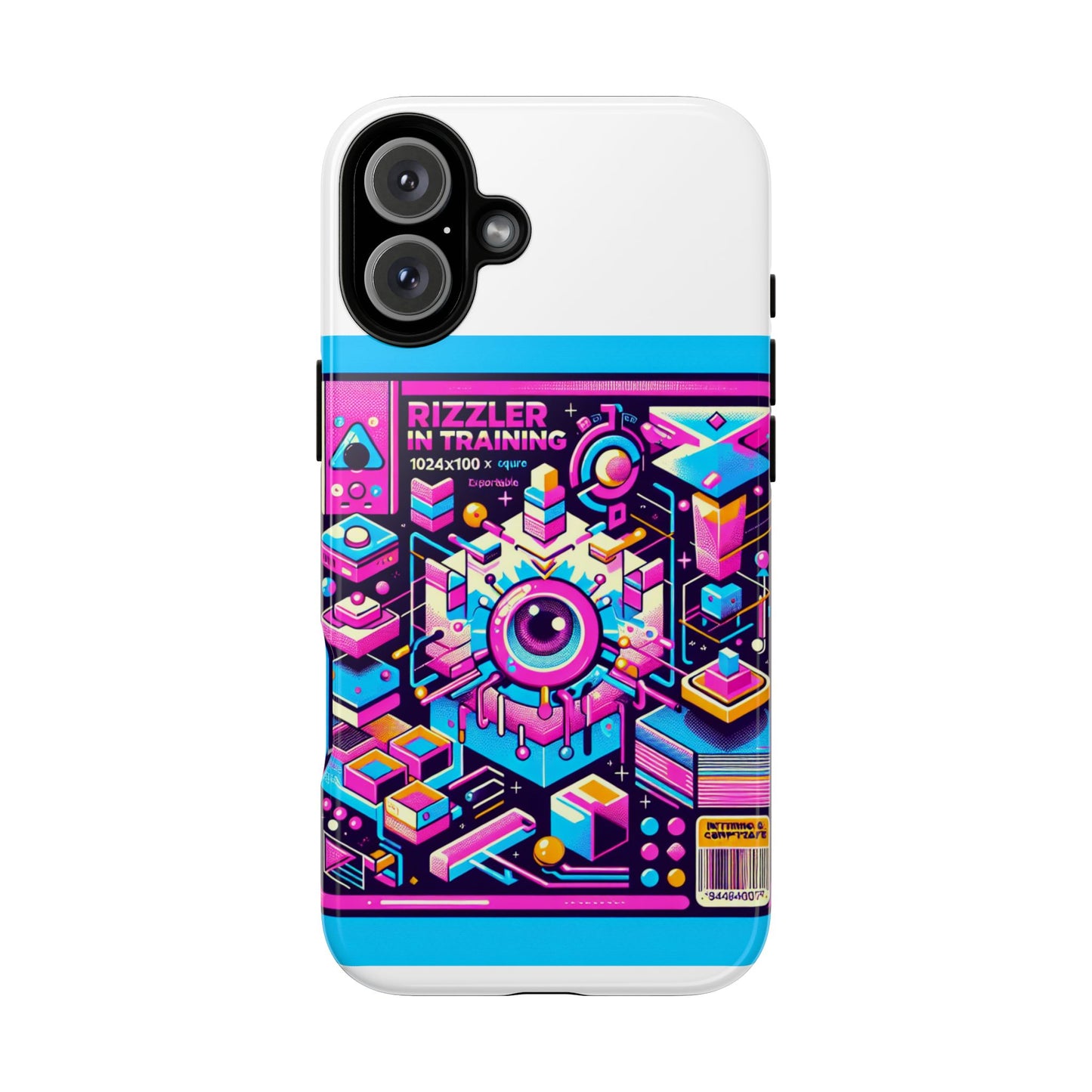 rizzler in training 3d wrap protective phone case for anime lovers