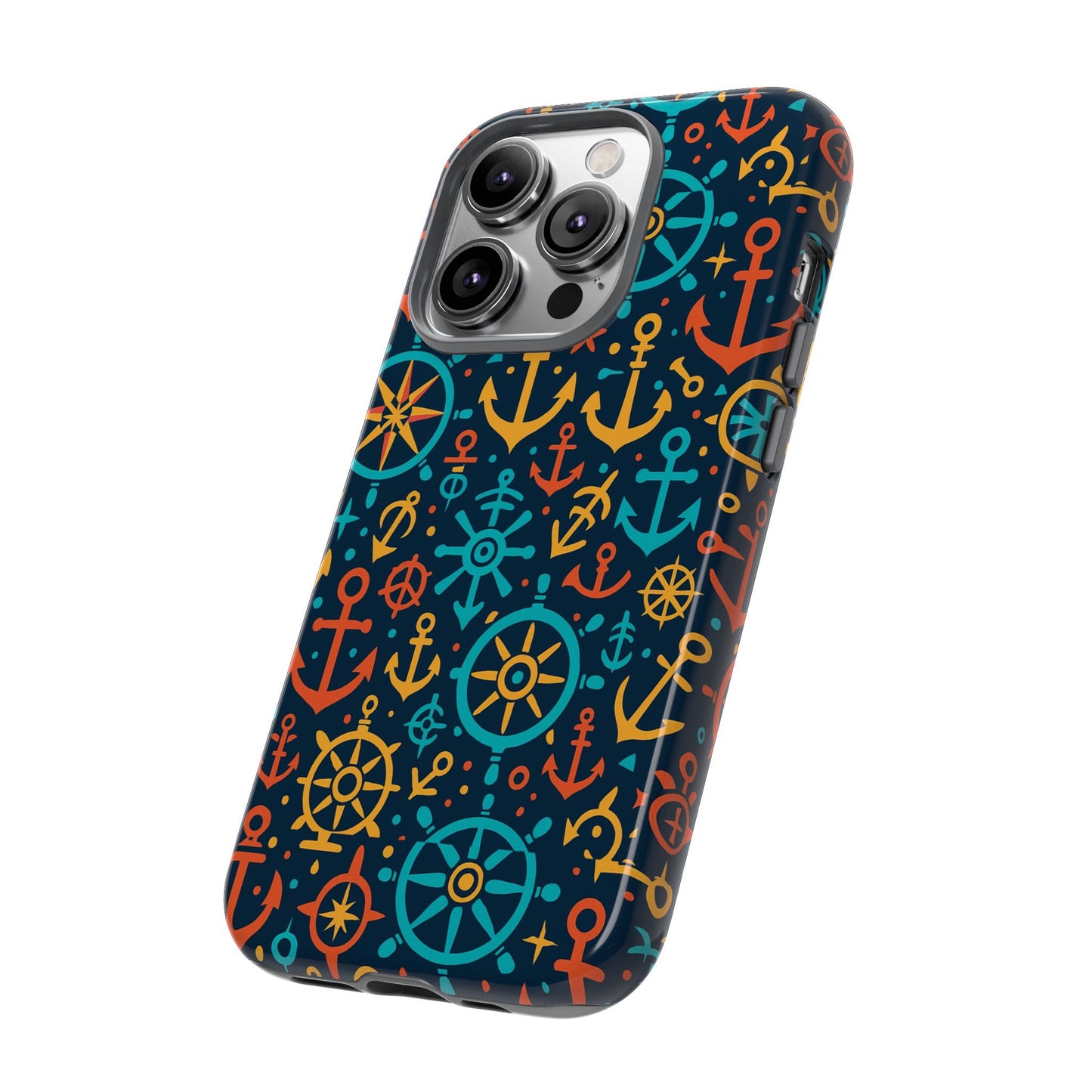 vibrant nautical pattern phone case for stylish protection – bold accessory for iphone 13, 14, 15 & 16 – all models including pro, pro max & plus