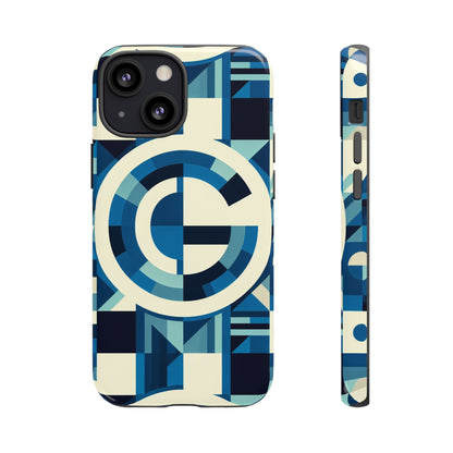 Letter Blue Alphabet G Phone Case with 3D Wrap and Shock Absorption for Kids and Teens Stylish Protective Cover for Smartphones
