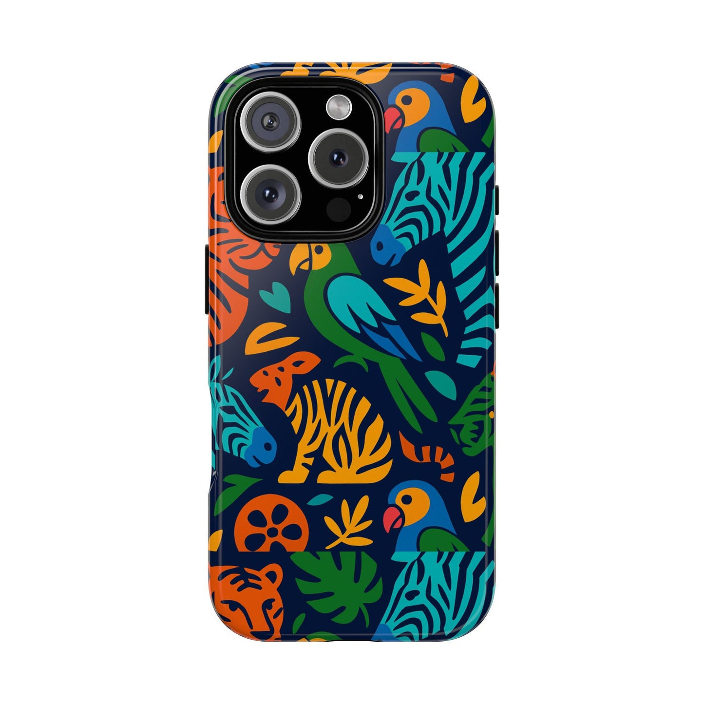 vibrant 3d animal print phone case for stylish protection – unique accessory for men and women compatible with iphone 13, 14, 15 & 16 – all models including pro, pro max & plus