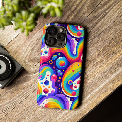Pattern Image 6 Vibrant Shockproof Phone Case for Anime and Comic Fans with Retro Psychedelic Design Compatible with iPhone 13, 14, 15 & 16 – all models including Pro, Pro Max & Plus
