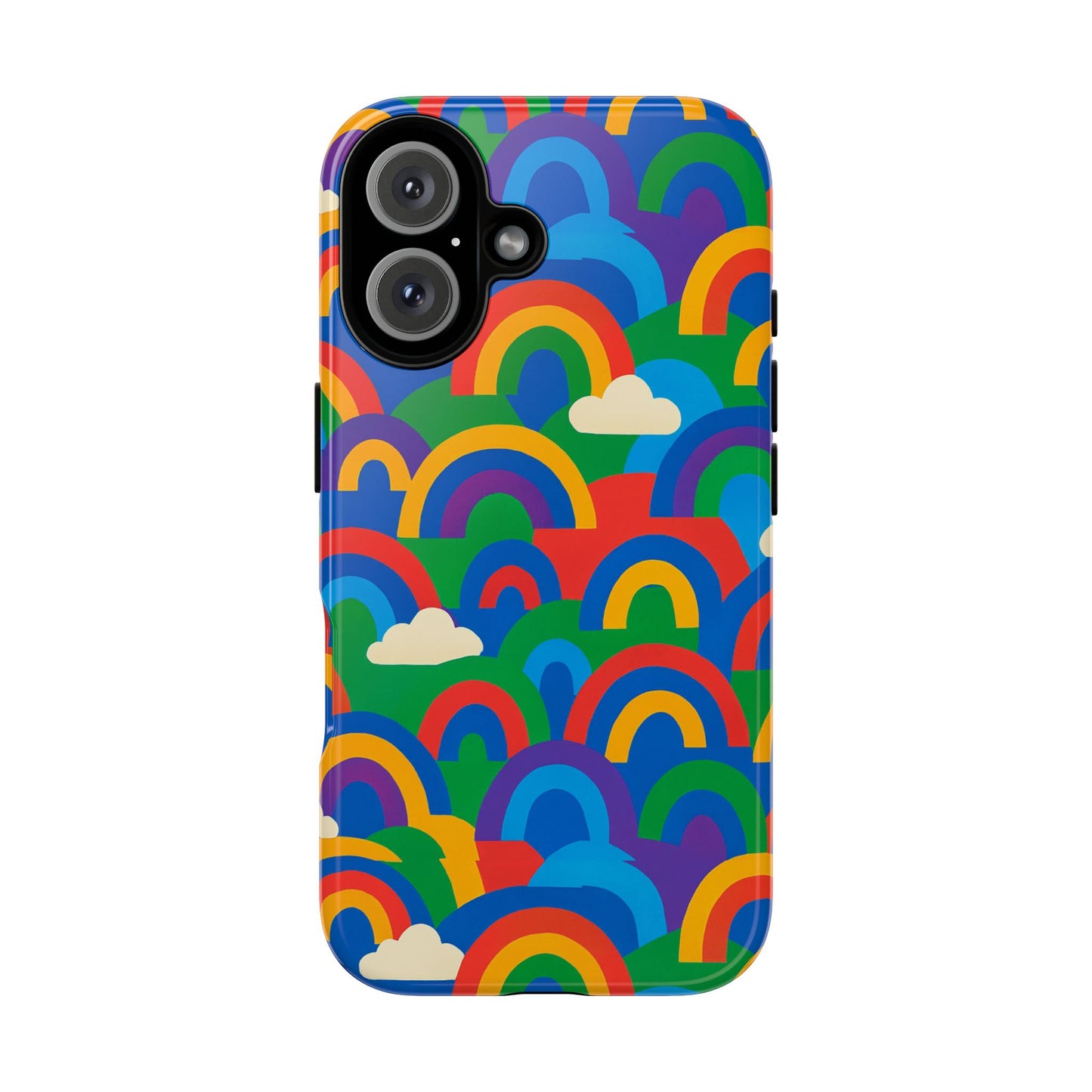 multicolour 3d rainbow phone case for trendy men and women unique playful design stylish protection compatible with iphone 13, 14, 15 & 16 – all models including pro, pro max & plus
