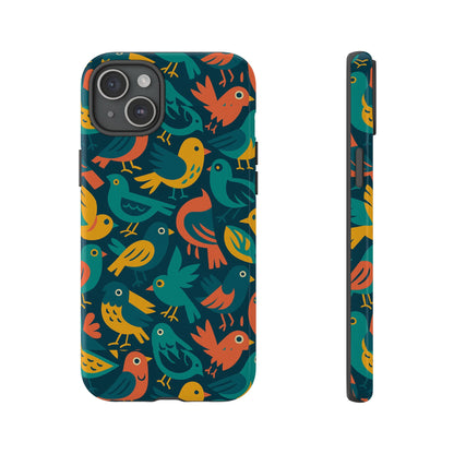 Multicolour Bird Pattern 3D Wrap Protective Phone Case – Vibrant Accessory for Self-Expression Compatible with iPhone 13, 14, 15 & 16 – all models including Pro, Pro Max & Plus