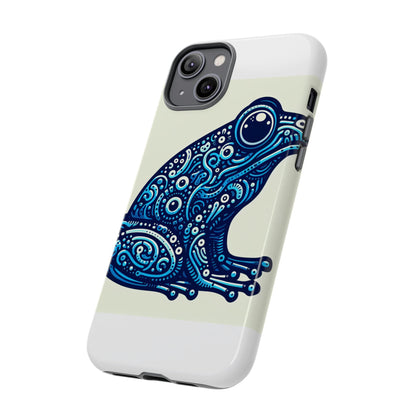 Vibrant 3D Blue Frog Design Protective Phone Case for Trendsetters – Stylish Protection Compatible with iPhone 13, 14, 15 & 16 – all models including Pro, Pro Max & Plus